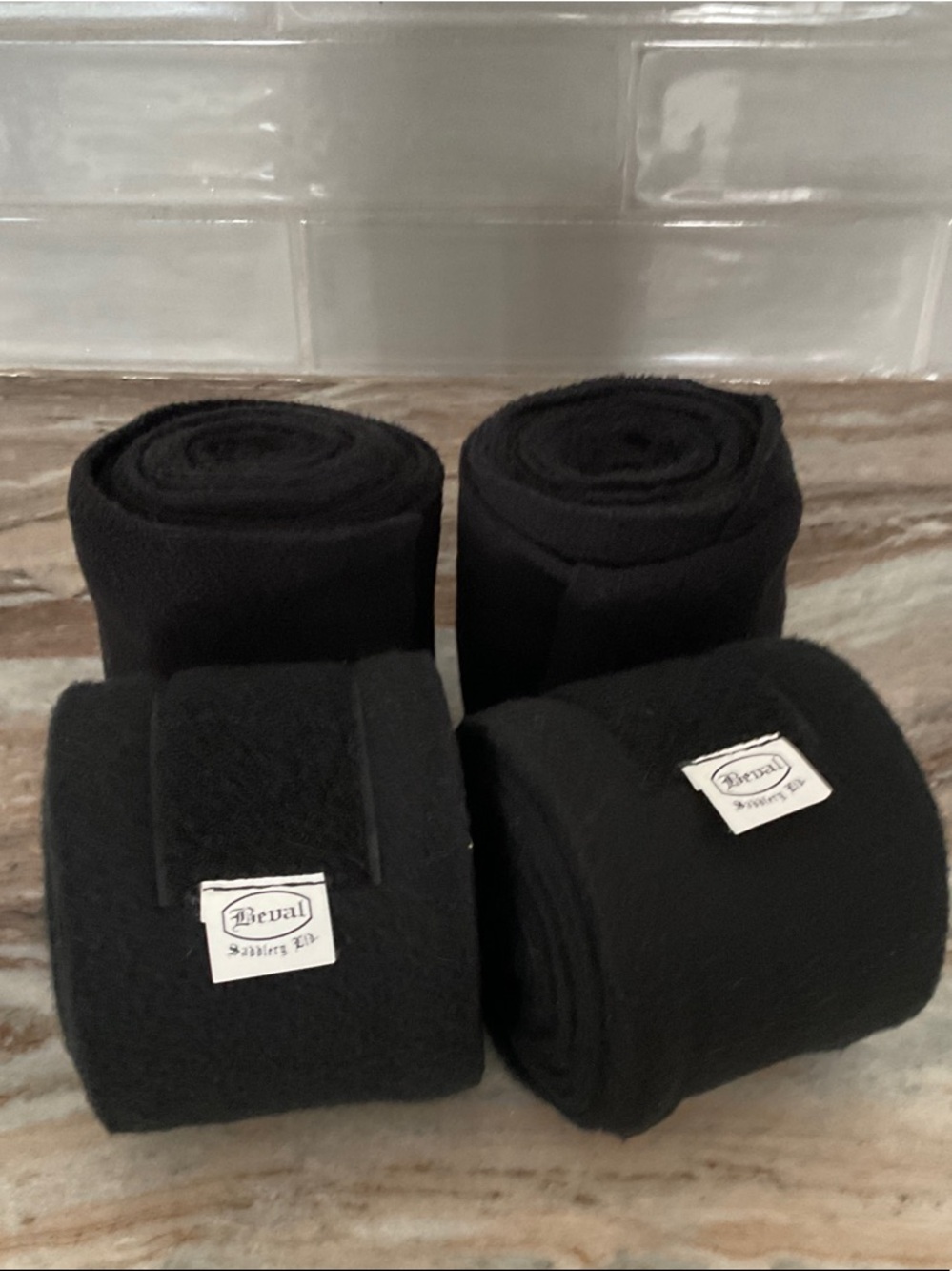 Black Polo Wrap Fleece Bandages